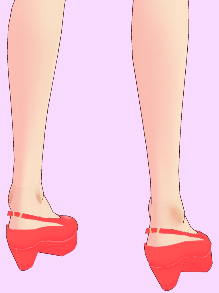 【VRoid/無料】ストラップパンプス