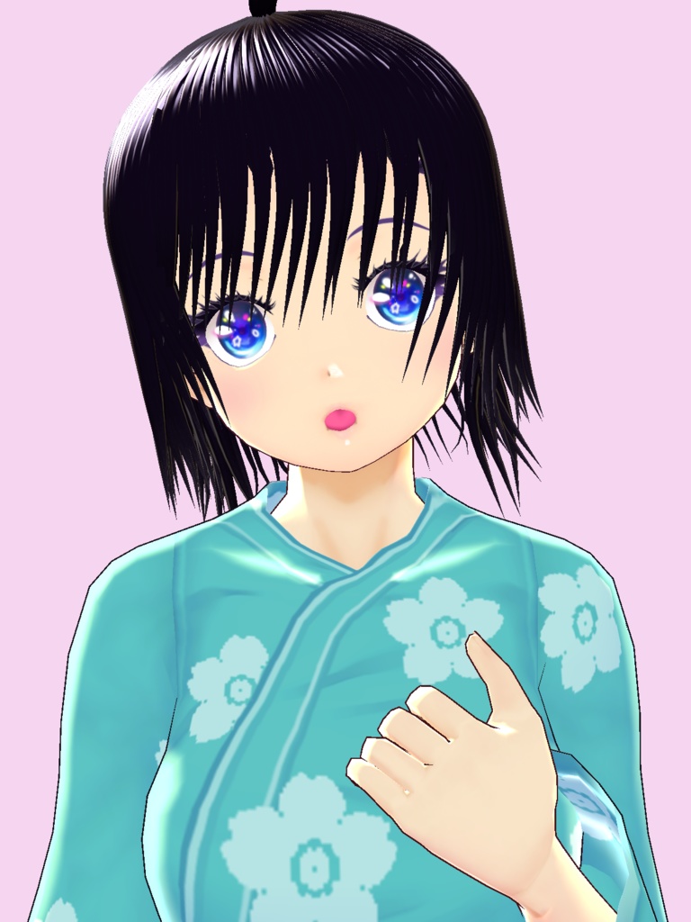 【VRoid/無料】桜柄の浴衣