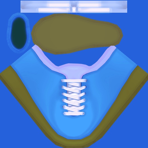 【VRoid/無料】波柄ワンピース+バッシュ3色セット