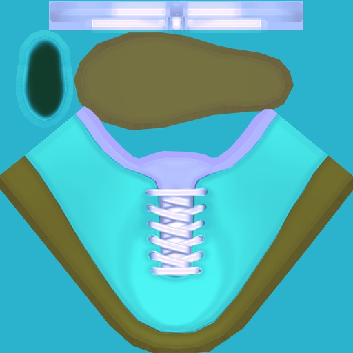 【VRoid/無料】波柄ワンピース+バッシュ3色セット