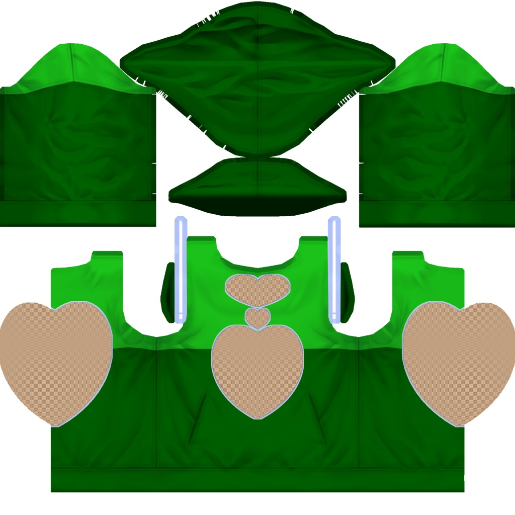 【VRoid/無料】涼しいパーカー3色セット