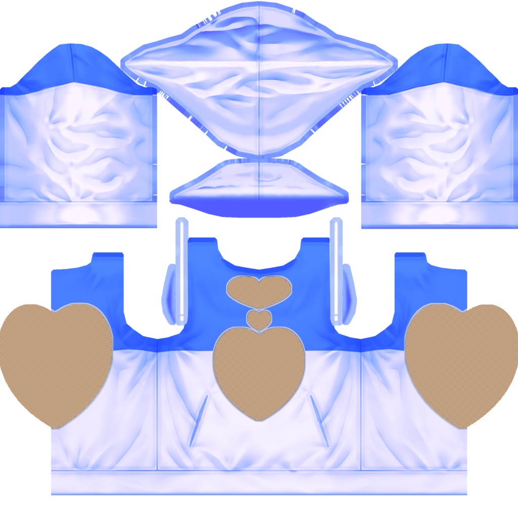 【VRoid/無料】涼しいパーカー3色セット