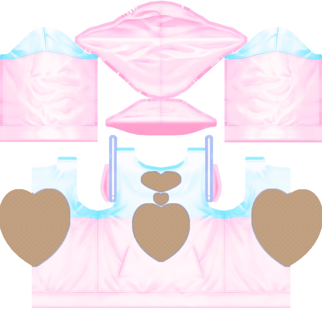 【VRoid/無料】涼しいパーカー3色セット