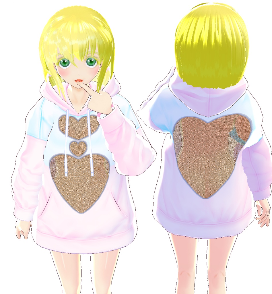 【VRoid/無料】涼しいパーカー3色セット