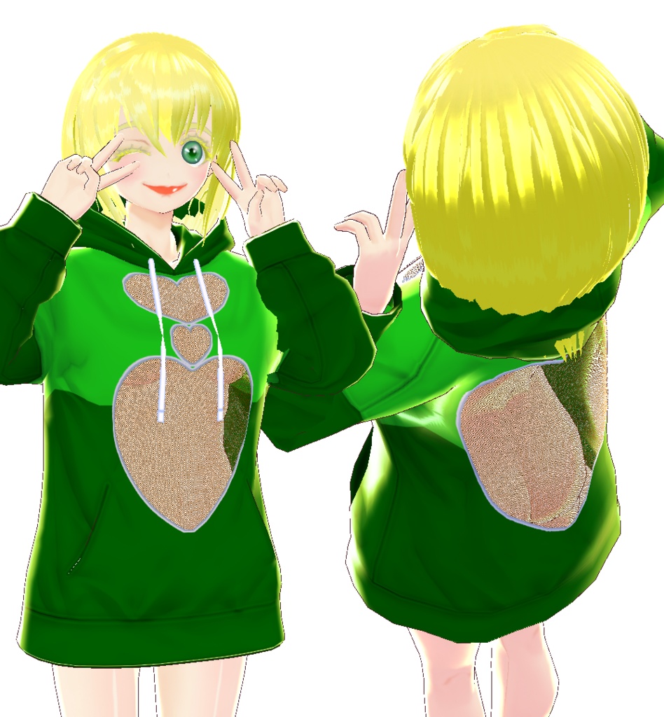 【VRoid/無料】涼しいパーカー3色セット