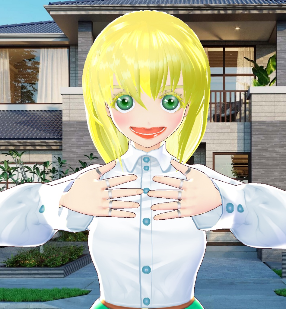 【VRoid/無料】指輪・金銀・全指セット