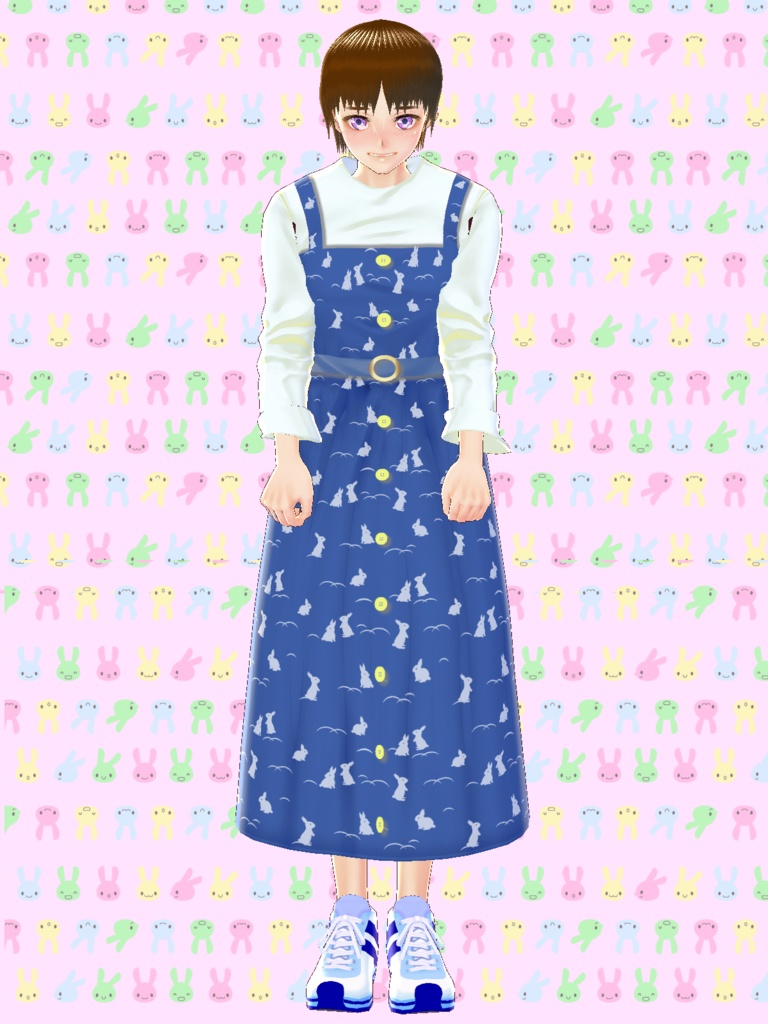 【VRoid/無料】うさぎのワンピース