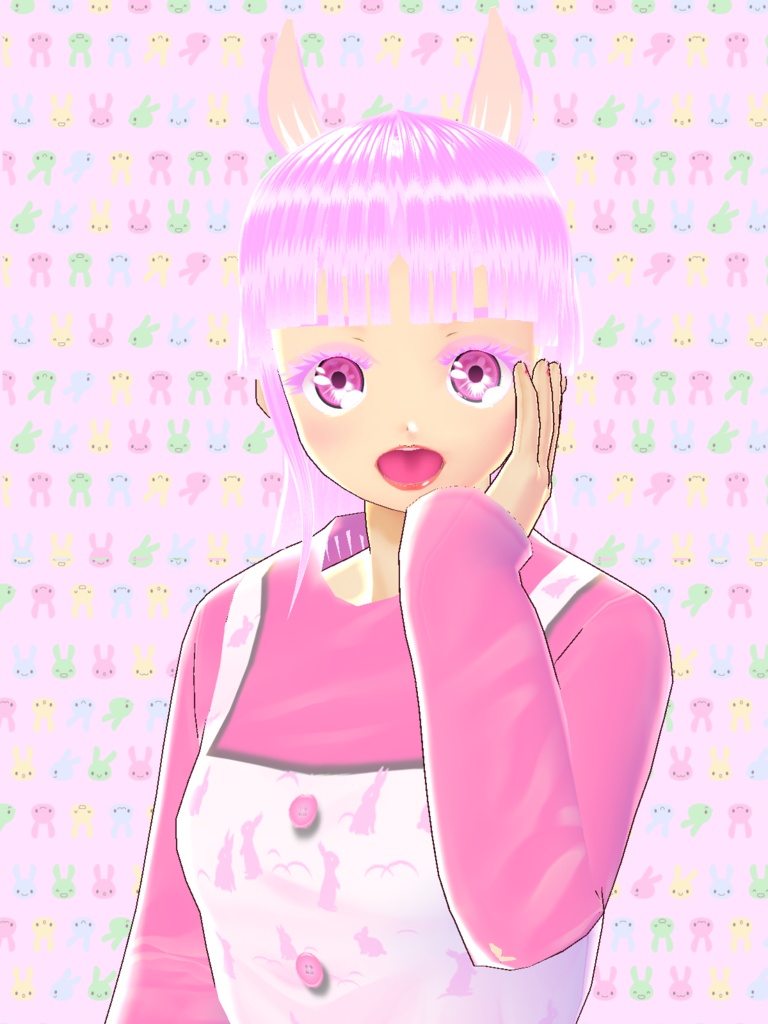 【VRoid/無料】うさぎのワンピース