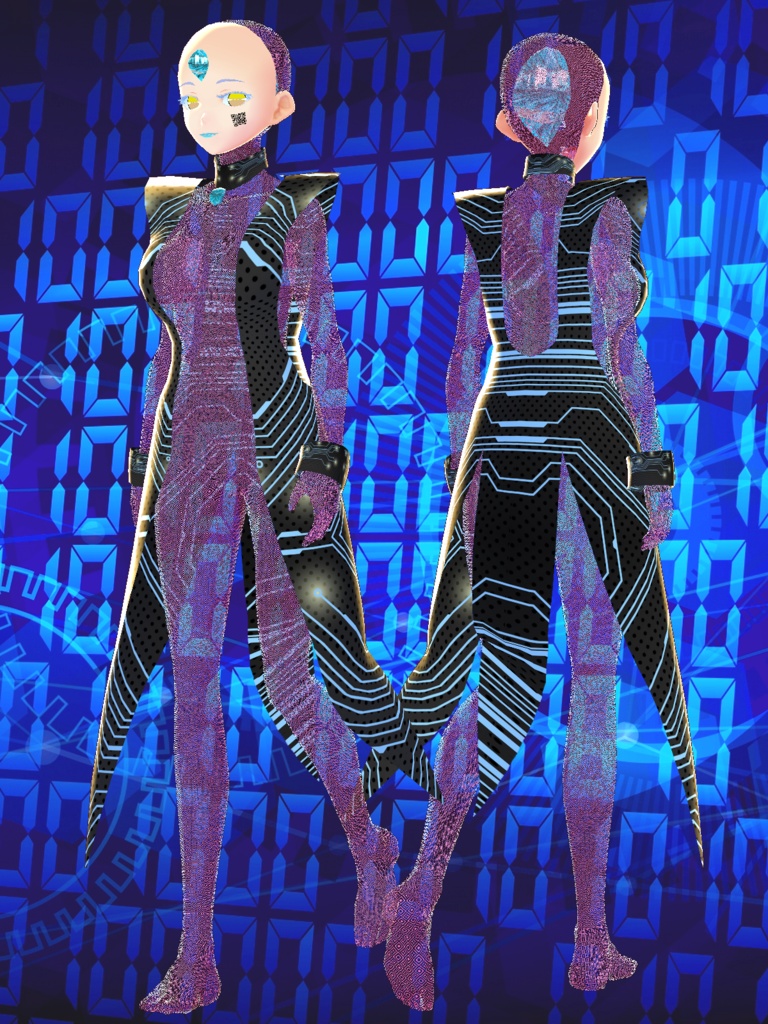 【VRoid/無料】女性モデル向け半透明の肌テクスチャ