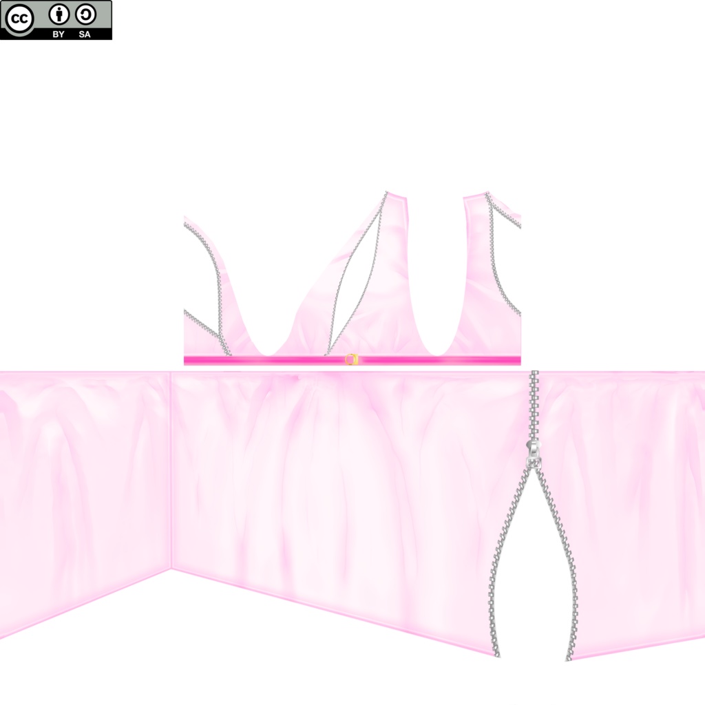 【VRoid/無料】ジッパーせくしーワンピ