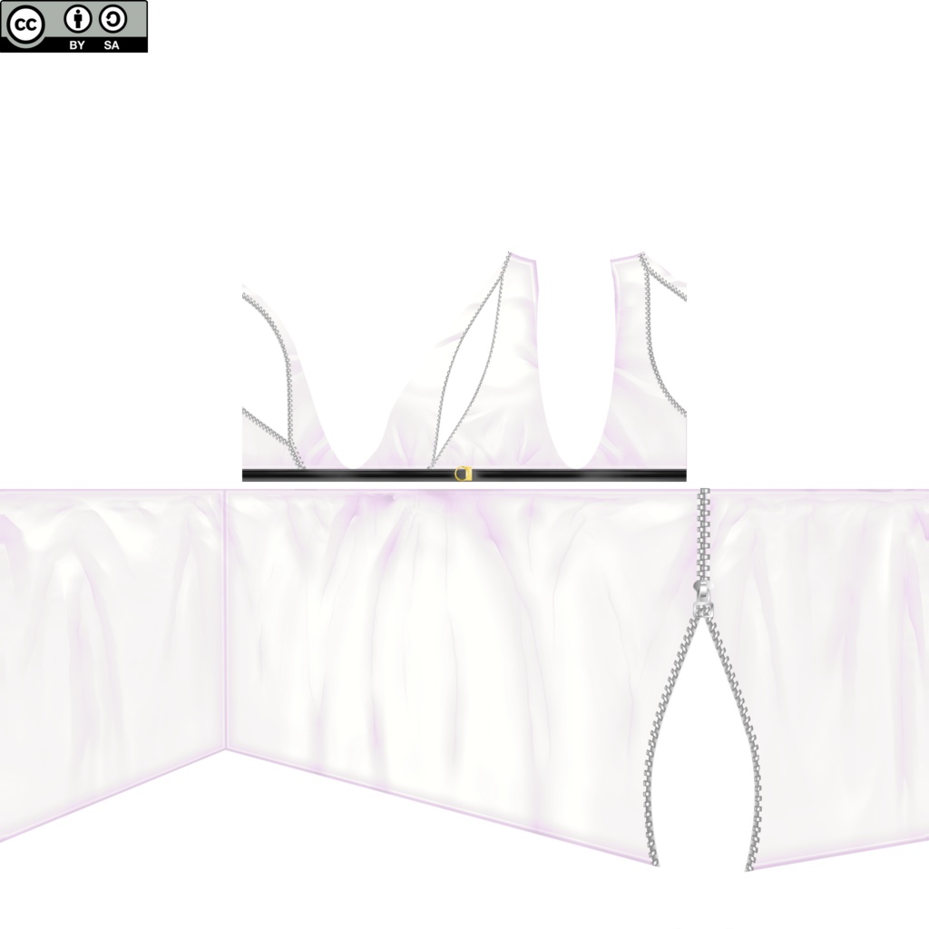 【VRoid/無料】ジッパーせくしーワンピ