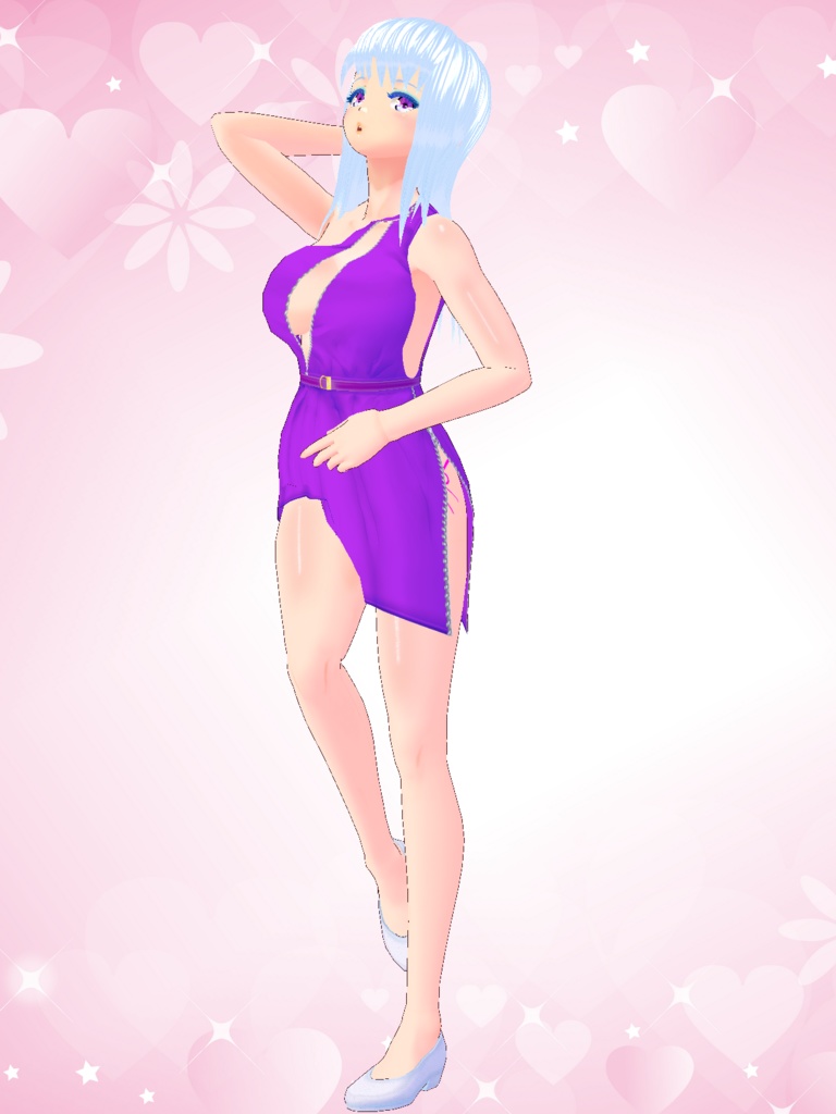 【VRoid/無料】ジッパーせくしーワンピ