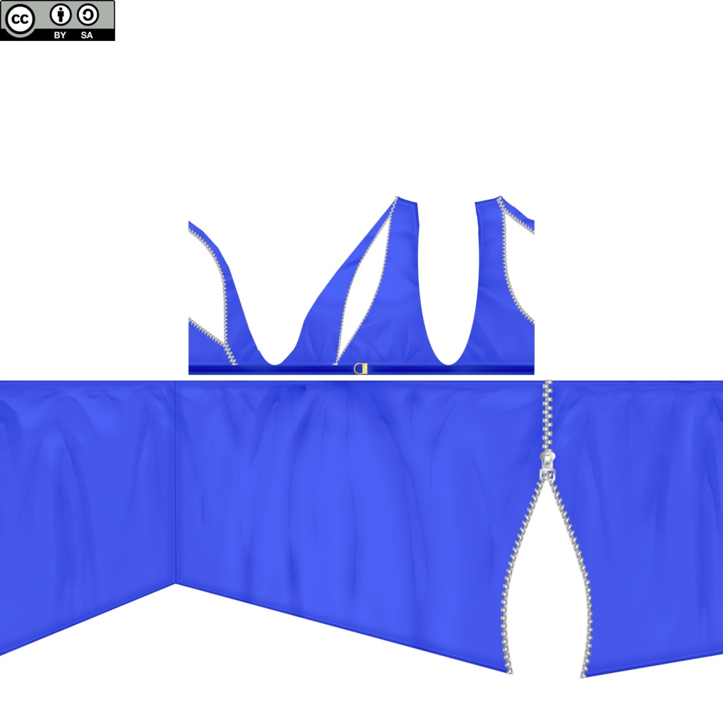 【VRoid/無料】ジッパーせくしーワンピ