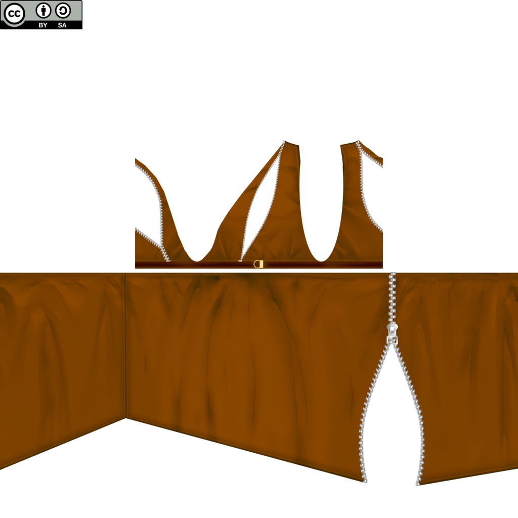 【VRoid/無料】ジッパーせくしーワンピ