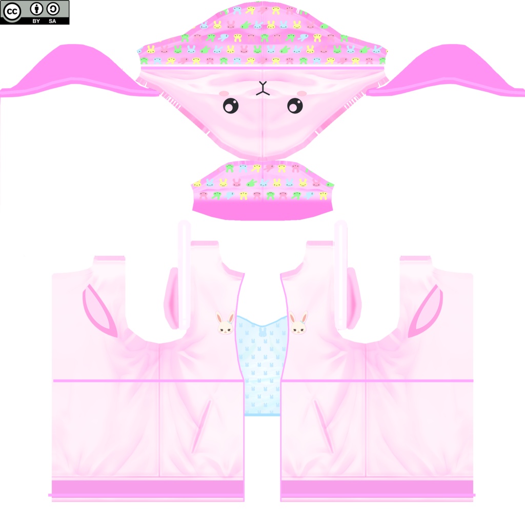 【VRoid/無料】うさぎ夏パーカー