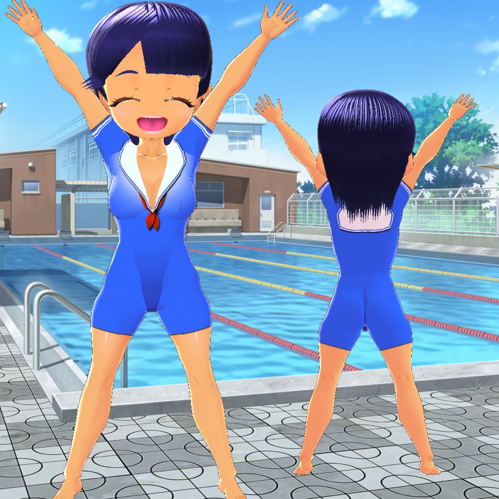 【VRoid／無料】スクール水着