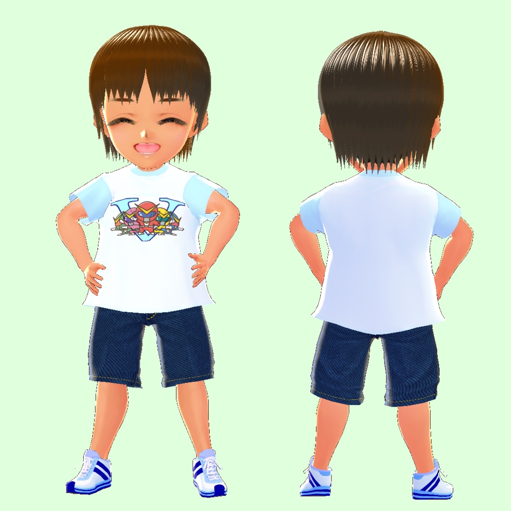 【VRoid／無料】ヒーローＴシャツ