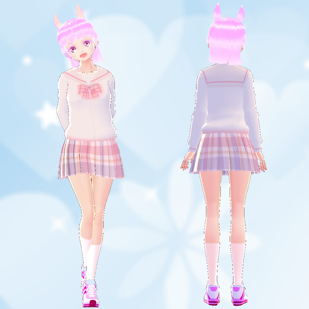 【VRoid／無料】さくらセーラー服