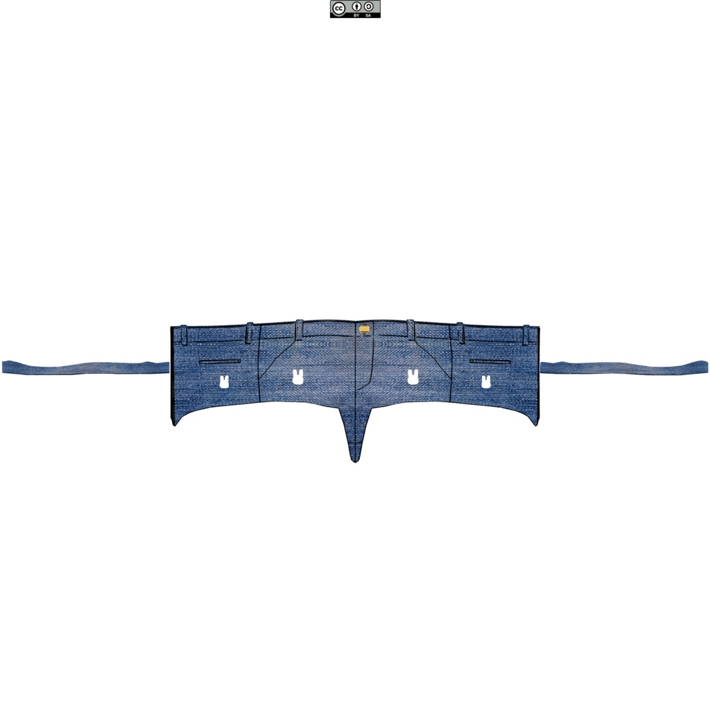 【VRoid正式版/無料】うさぎスキニーショートパンツ