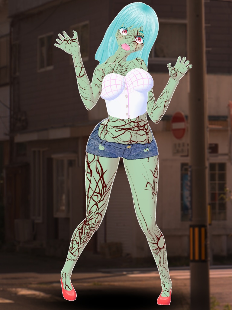 【VRoid正式版/無料】ゾンビっぽい肌