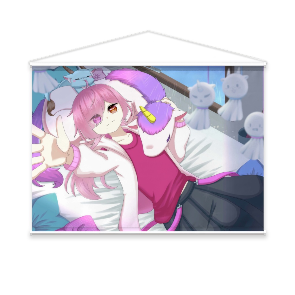 【松岡悠叶2周年】オリジナルイラストタペストリー