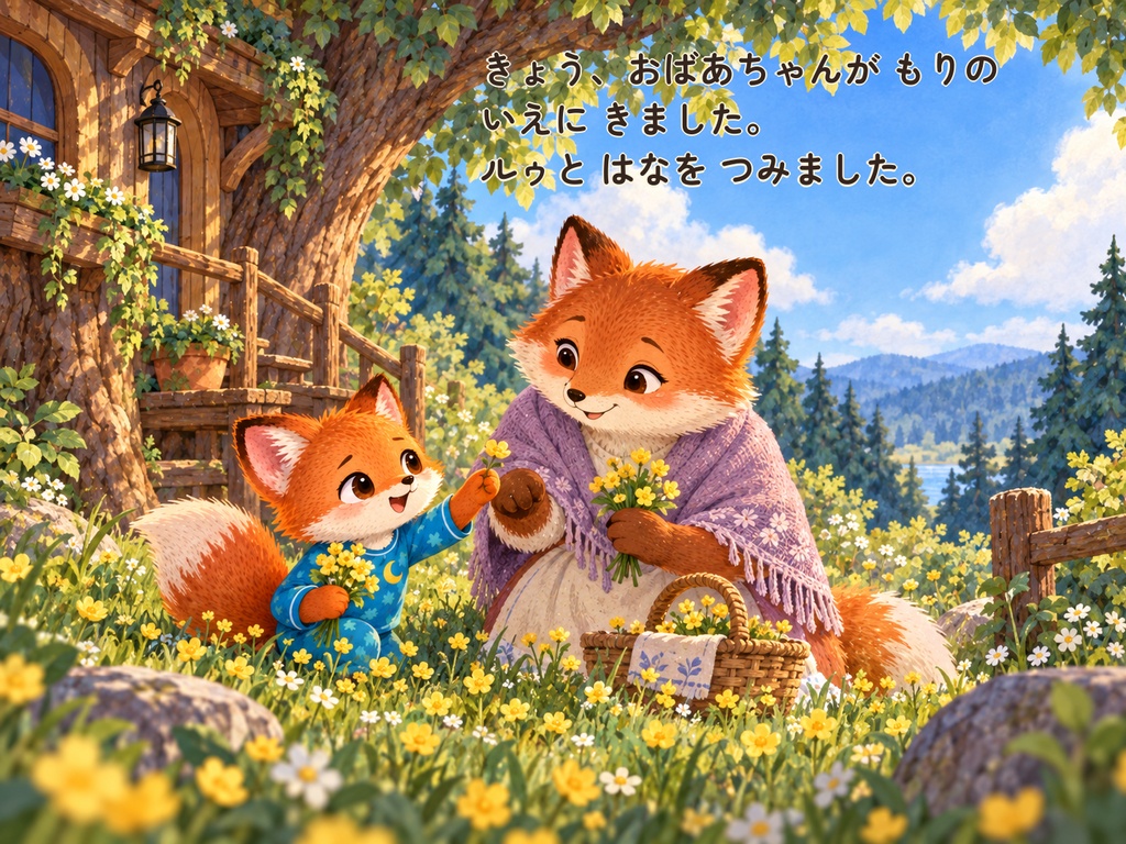 あいたい きもちと おやすみ|こぎつねルゥの おやすみ絵本【PDF・全25ページ】