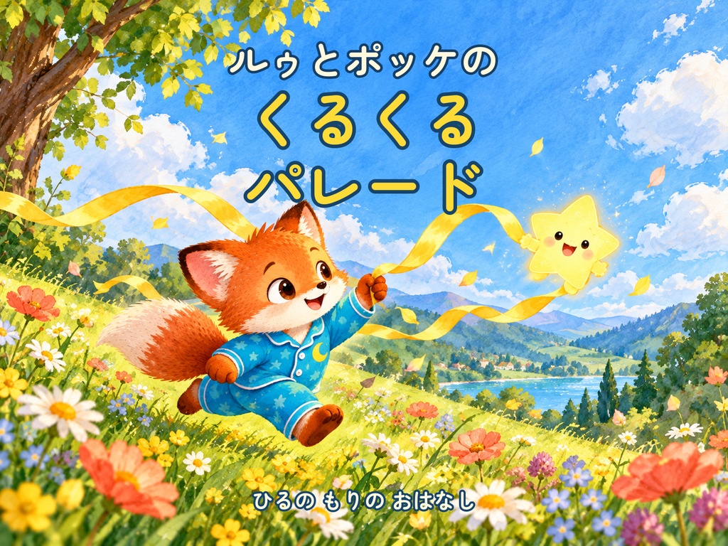 ルゥとポッケの くるくるパレード｜昼の森の絵本【PDF・全25ページ】