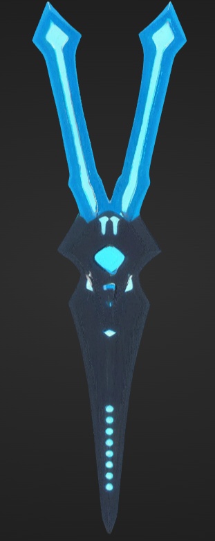 【VRChat想定】サイバーパンク風の光る剣（AI製3Dモデル）