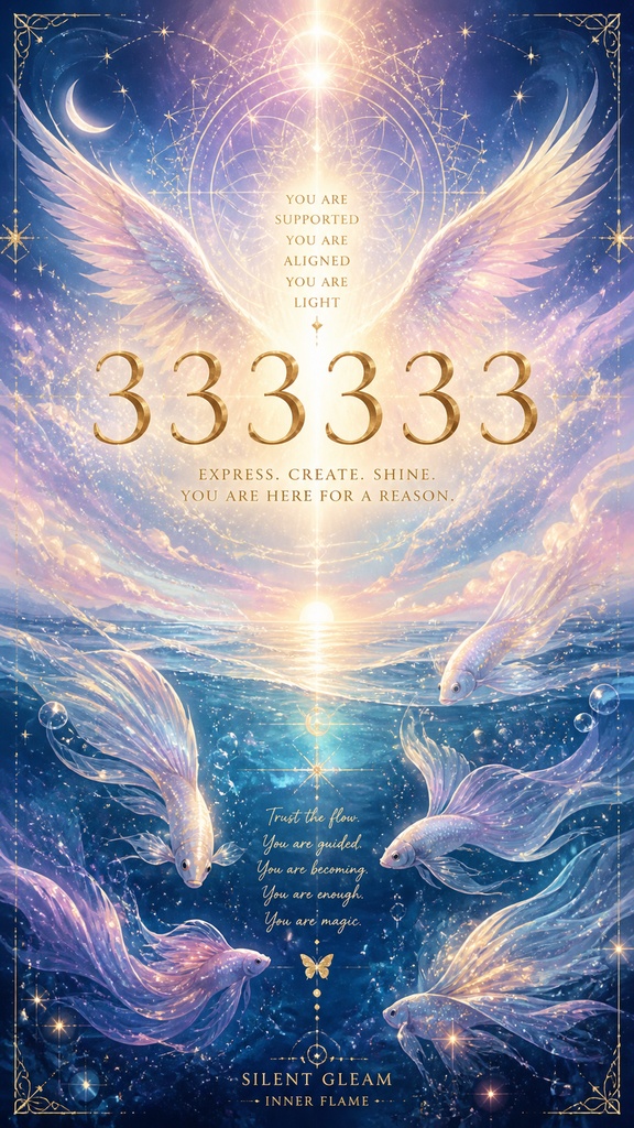 Divine Message 001｜333｜あなたは光｜スマホ壁紙