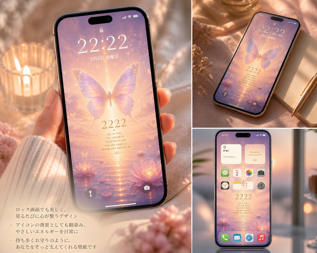Divine Message 002|2222|調和と信頼|スマホ壁紙