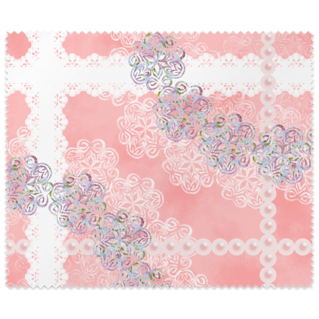 切り絵眼鏡拭き(ピンク)