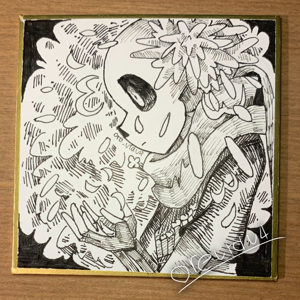 undertaleAU インク モノクロ豆色紙