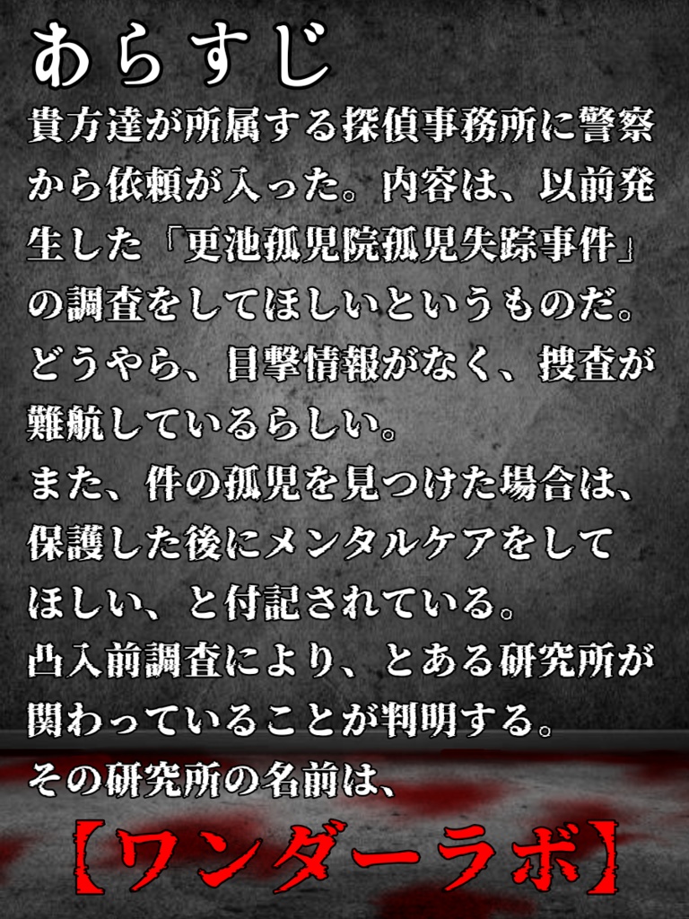 CoC6版シナリオ「わんだーらぼ」