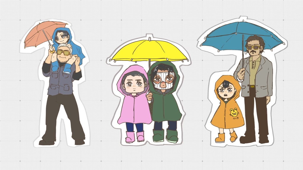 雨の日ステッカー