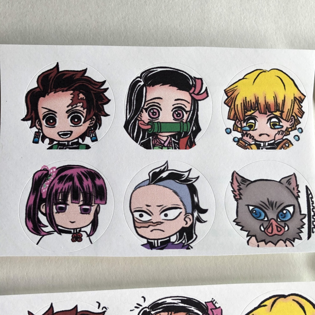 鬼滅の刃シール 円形3cm