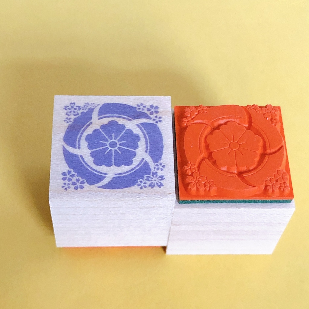 刀紋スタンプ 刀剣乱舞 ~誉~桜付き紋 2cm はんこ とうらぶ