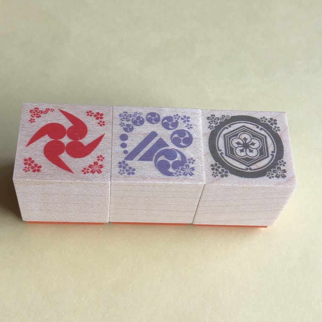 刀紋スタンプ 刀剣乱舞 ~誉~桜付き紋 2cm はんこ とうらぶ