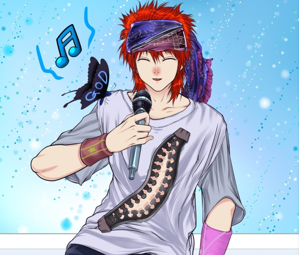 【Live2Dモデル(一体限定)】バンドマン青年@マイク持ち可能