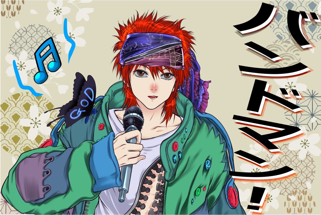 【Live2Dモデル(一体限定)】バンドマン青年@マイク持ち可能