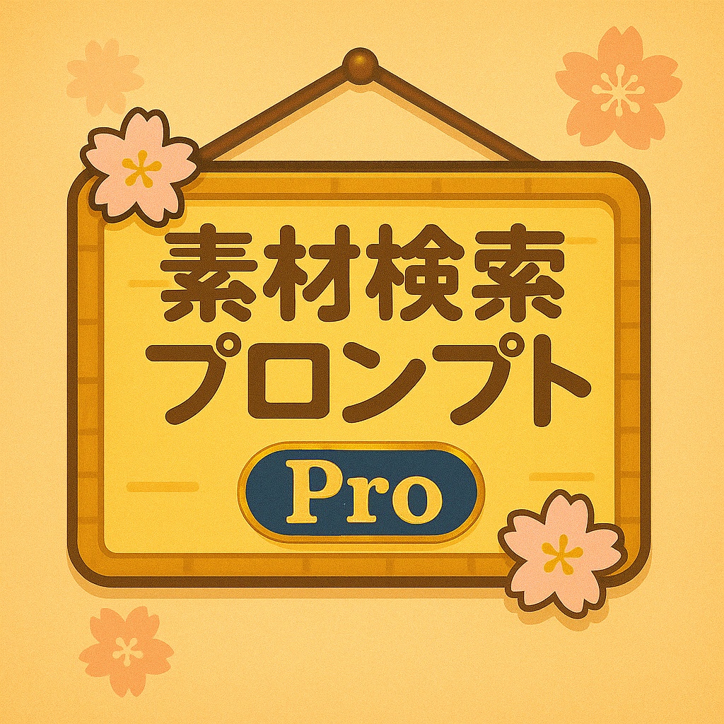 【ChatGPT用】素材検索プロンプト Pro|台本の構成を自動分解!ショート動画の素材探しを一瞬で