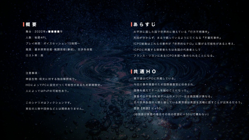 【CoC6版本文無料】LAST NOSTRA【SPLL:E195413】