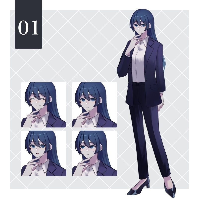 【無料版あり】全身立ち絵男女セット01