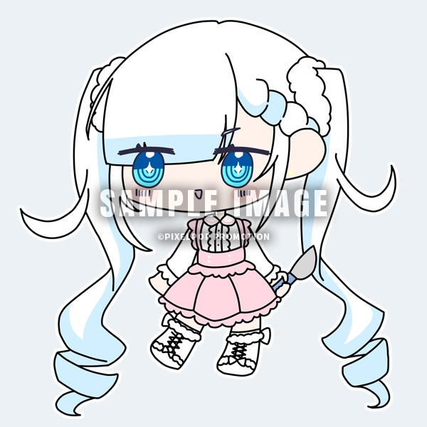 【白姫つぶら】ちゅぶSDアクリルキーホルダー【受注生産】