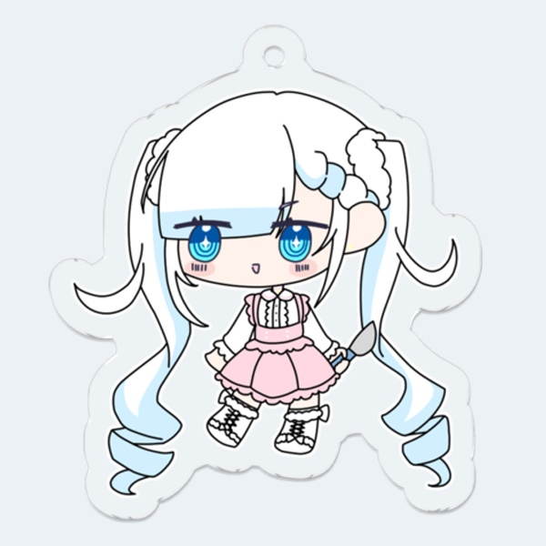 【白姫つぶら】ちゅぶSDアクリルキーホルダー【受注生産】