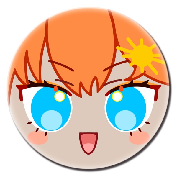 【暁月ヒバナ】ぷにぷに缶バッジ【受注生産】