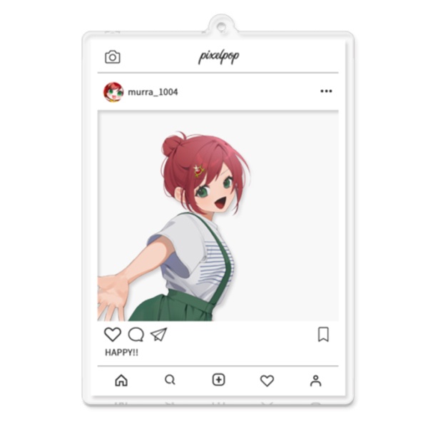 【Murra】Murraちゃんとお出かけ！インスタ風アクリルキーホルダー【受注生産】