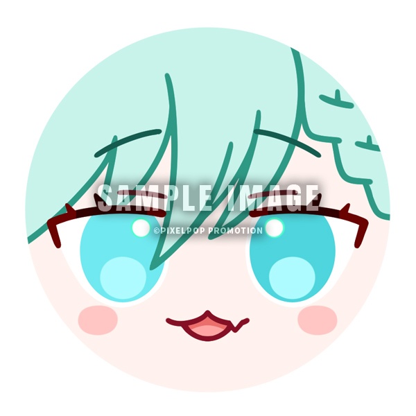 【祇城レイ】ぷにぷに缶バッジ【受注生産】