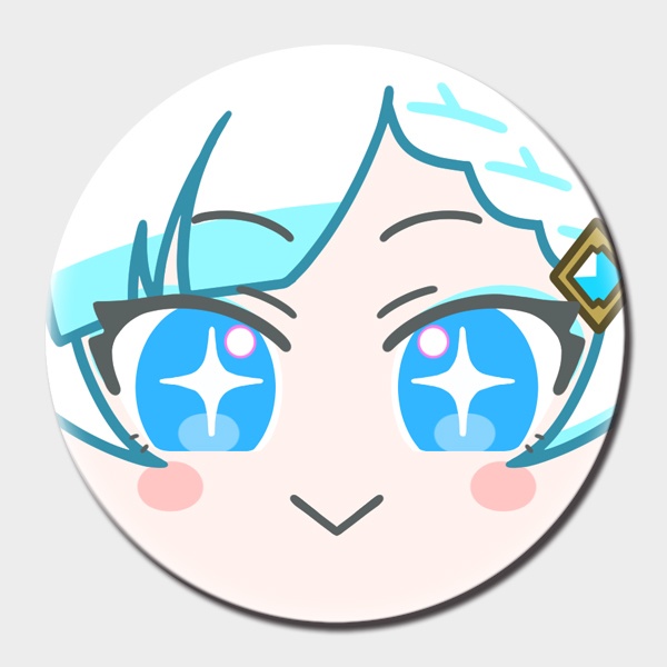【白姫つぶら】ぷにぷに缶バッジ【受注生産】