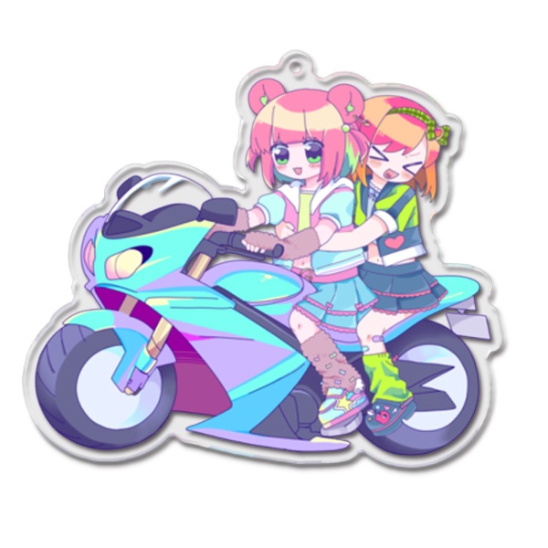 【再販】【Murra&くまのこぴぴこ】なかよしバイクアクリルキーホルダー【受注生産】