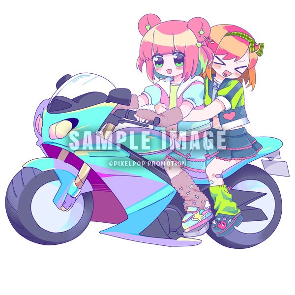 【再販】【Murra&くまのこぴぴこ】なかよしバイクアクリルキーホルダー【受注生産】